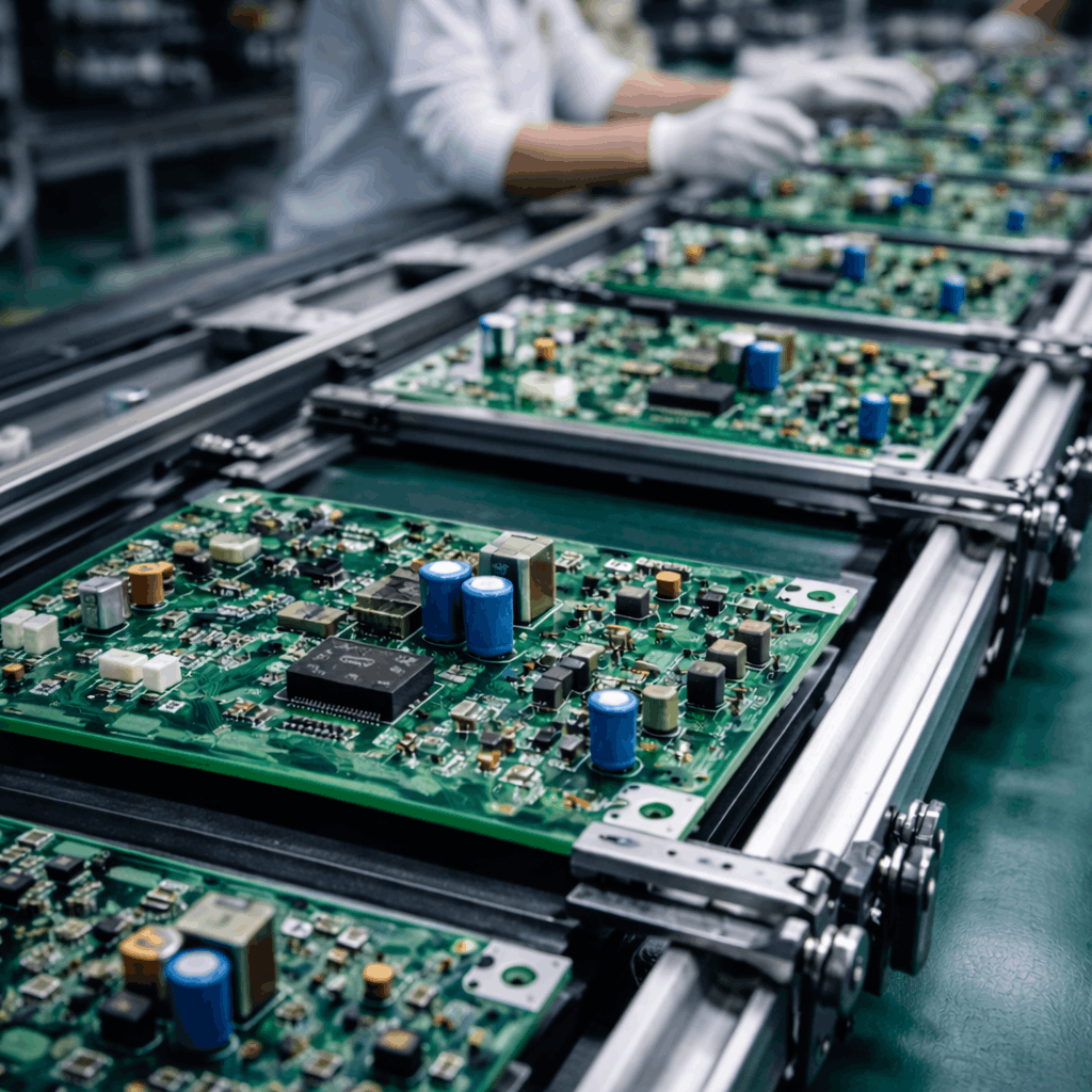 Electronics boards production line